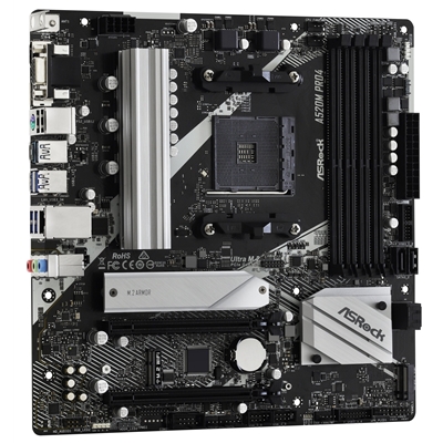 ASRock A520M PRO4 Super Alloy AMD AM4 Socket Motherboard, Micro-ATX, 4x DDR4 Slots, 1x M.2 Socket, GbE LAN, 1x D-Sub / 1x DisplayPort / 1x HDMI Port image 3