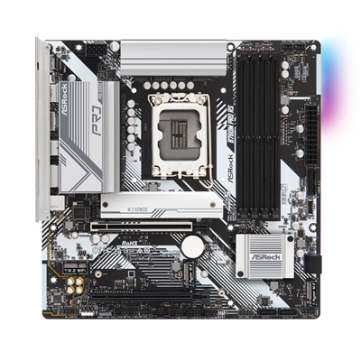 ASRock B760M PRO RS Intel 1700 Socket Motherboard, Micro-ATX, 4x DDR5 Slots, 3x M.2 Socket, Fitted I/O Shield, 2.5GbE LAN, 1x DisplayPort / 1x HDMI Port image 3