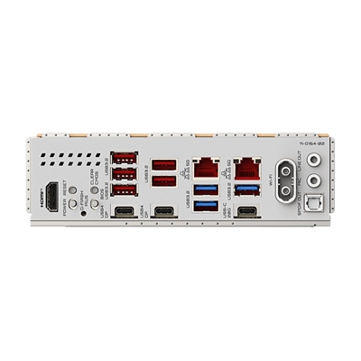 Gigabyte X870E AERO X3D WOOD AMD AM5 Socket Motherboard, ATX, 4x DDR5 Slots, 4x M.2 Sockets, Fitted I/O Shield, 2x 5GbE LAN, Wi-Fi 7, 1x HDMI Port / 2x USB-C (USB4) image 6