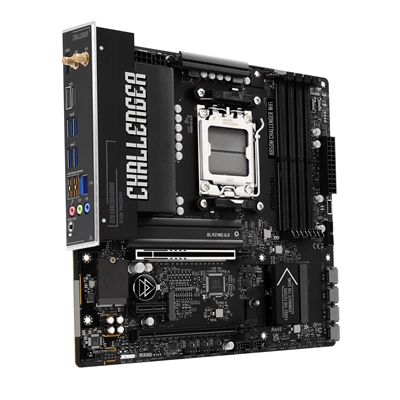 ASRock B850M Challenger WiFi AMD AM5 Socket Motherboard, Micro-ATX, 4x DDR5 Slots, 2x M.2 Socket, Fitted I/O Shield, 2.5GbE LAN, Wi-Fi 7, 1x HDMI Port image 2