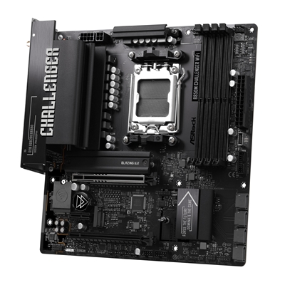 ASRock B850M Challenger WiFi AMD AM5 Socket Motherboard, Micro-ATX, 4x DDR5 Slots, 2x M.2 Socket, Fitted I/O Shield, 2.5GbE LAN, Wi-Fi 7, 1x HDMI Port image 3