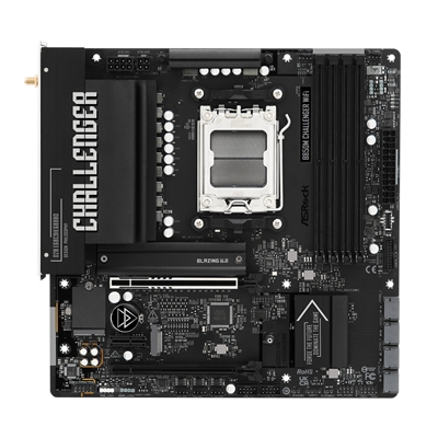 ASRock B850M Challenger WiFi AMD AM5 Socket Motherboard, Micro-ATX, 4x DDR5 Slots, 2x M.2 Socket, Fitted I/O Shield, 2.5GbE LAN, Wi-Fi 7, 1x HDMI Port image 4