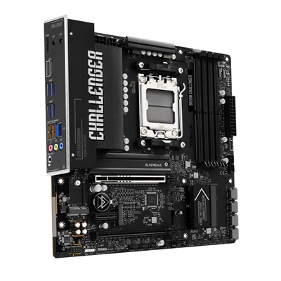 ASRock B850M Challenger AMD AM5 Socket Motherboard, Micro-ATX, 4x DDR5 Slots, 2x M.2 Socket, Fitted I/O Shield, 2.5GbE LAN, 1x HDMI Port image 2