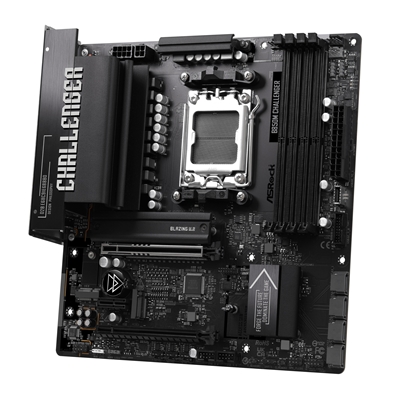 ASRock B850M Challenger AMD AM5 Socket Motherboard, Micro-ATX, 4x DDR5 Slots, 2x M.2 Socket, Fitted I/O Shield, 2.5GbE LAN, 1x HDMI Port image 3