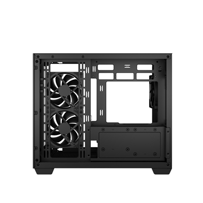 DeepCool CG330 3F ARGB Dual-Chamber Micro-ATX Tower Case, Tempered Glass Panels, 3 x 120mm ARGB Fans, USB 3.0, ITX/Micro-ATX, Black image 5