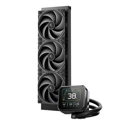 DeepCool Spartacus 360 AIO Liquid CPU Cooler, 360mm Radiator, 3 x 120mm PWM Fans, 3.4" LCD Display Pump, ARGB Lighting, Intel LGA1851/1700 & AMD AM5/AM4, Black image 2
