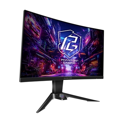 ASRock Phantom Gaming PG27QRT2A 27 Inch QHD (2560 x 1440) Curved (1500R) VA Gaming Monitor, 180Hz 1ms (MPRT) Response Time, 2 x HDMI 2.0, 1 x DisplayPort 1.4, with Speakers, Integrated Wi-Fi Antena (Compatible with Wi-Fi 4/5/6/6E/7) image 2