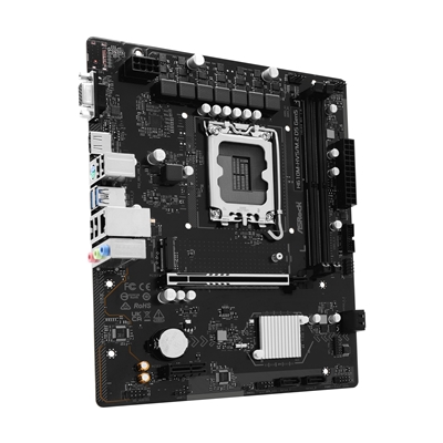 ASRock H610M-HVS/M.2 D5 GEN5 Intel 1700 Socket Motherboard, Micro-ATX, 2x DDR5 Slots, 1x M.2 Socket, GbE LAN, 1x D-Sub / 1x HDMI Port image 2