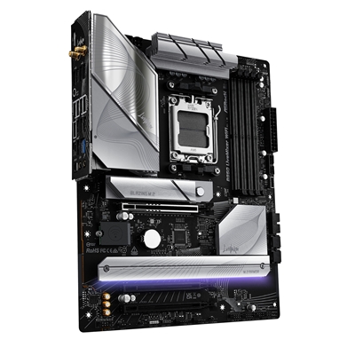 ASRock B850 LiveMixer WiFi AMD AM5 Socket Motherboard, ATX, 4x DDR5 Slots, 3x M.2 Sockets, Fitted I/O Shield, 2.5GbE LAN, Wi-Fi 7, 1x DisplayPort / 1x HDMI Port image 2