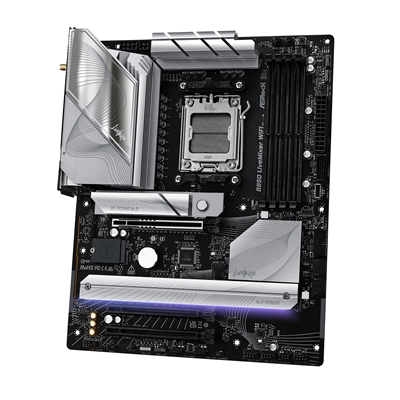 ASRock B850 LiveMixer WiFi AMD AM5 Socket Motherboard, ATX, 4x DDR5 Slots, 3x M.2 Sockets, Fitted I/O Shield, 2.5GbE LAN, Wi-Fi 7, 1x DisplayPort / 1x HDMI Port image 3