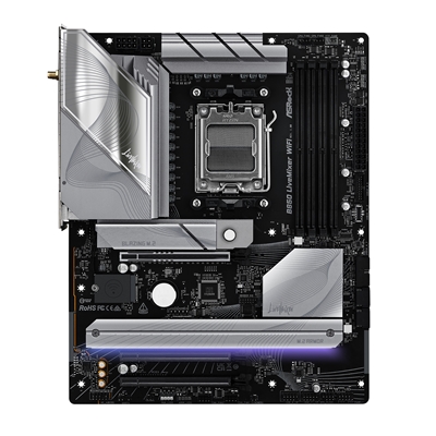 ASRock B850 LiveMixer WiFi AMD AM5 Socket Motherboard, ATX, 4x DDR5 Slots, 3x M.2 Sockets, Fitted I/O Shield, 2.5GbE LAN, Wi-Fi 7, 1x DisplayPort / 1x HDMI Port image 4