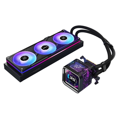 ASRock Phantom Gaming 360 LCD AIO Liquid CPU Cooler, 360mm Radiator, Triple 120mm PWM ARGB Fans, LCD Display, Intel LGA1700/1851 & AMD AM5/AM4 Compatible image 5