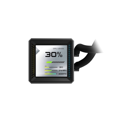 ASRock Steel Legend Dark 360 LCD AIO Liquid CPU Cooler, 360mm Radiator, Triple 120mm PWM ARGB Fans, LCD Display, Intel LGA1700/1851 & AMD AM5/AM4 Compatible image 6