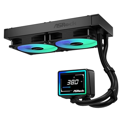 ASRock Challenger 240 Digital AIO Liquid CPU Cooler, 240mm Radiator, Dual 120mm PWM ARGB Fans, 3" Digital Display, Intel LGA1700/1851 & AMD AM5/AM4 Compatible image 4