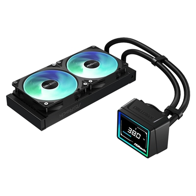 ASRock Challenger 240 Digital AIO Liquid CPU Cooler, 240mm Radiator, Dual 120mm PWM ARGB Fans, 3" Digital Display, Intel LGA1700/1851 & AMD AM5/AM4 Compatible image 5