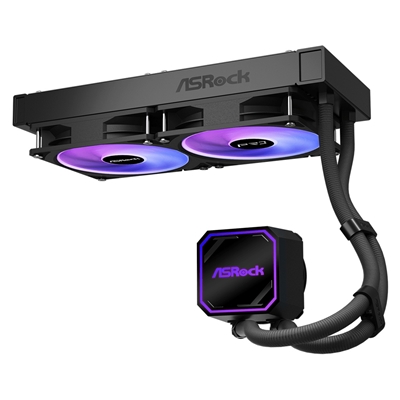 ASRock Pro 240 ARGB AIO Liquid CPU Cooler, 240mm Radiator, Dual 120mm PWM Fans, Addressable RGB, Intel LGA1700/1851 & AMD AM5/AM4 Compatible image 4