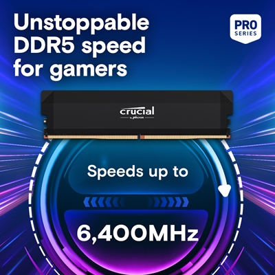 Crucial Pro (CP16G60C36U5B) DDR5-6000 16GB UDIMM OC Gaming Memory CL36 image 2