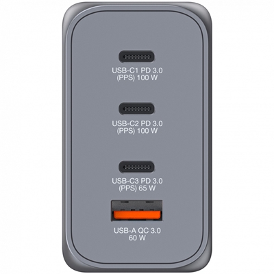 Verbatim (32204) GNC-200 GaN Charger 200W with 2 x USB-C PD 100W / 1 x USB-C PD 65W / 1 x USB QC 3.0 (EU/UK/US) image 2