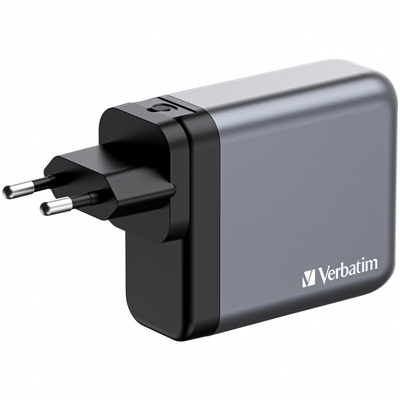 Verbatim (32203) GNC-140 GaN Charger 140W with 2 x USB-C PD 140W / 1 x USB-C PD 20W / 1 x USB-A QC 3.0 (EU/UK/US) image 3