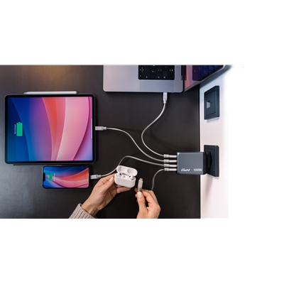 Verbatim (32202) GNC-100 GaN Charger 100W with 2 x USB-C PD 100W / 1 x USB-C PD 65W / 1 x USB-A QC 3.0 (EU/UK/US) image 4