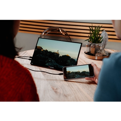 Verbatim (49591) Portable 14" FHD Touchscreen IPS Monitor Aluminium, USB-C image 5