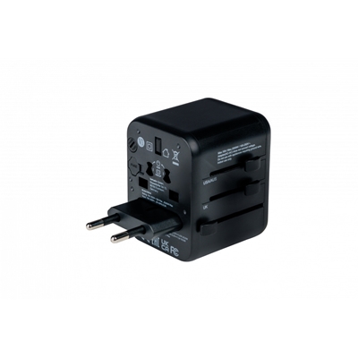 Verbatim  (49544) UTA-02 Universal Travel Adapter with 1 x USB-C PD 20W / 1 x USB-A QC 3.0 image 3