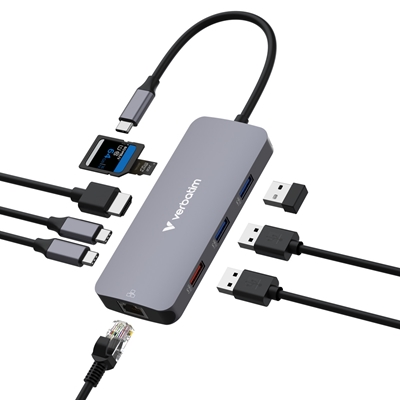 Verbatim (32152) USB-C Pro Multiport Hub 9 Port CMH-09 image 2