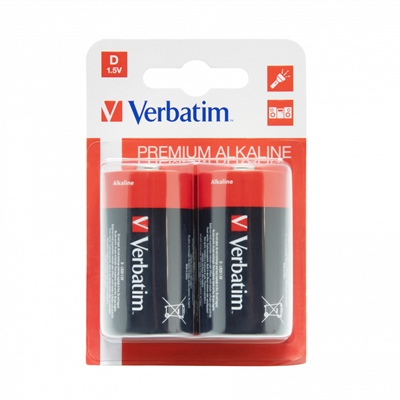 Verbatim (49923) D Battery Alkaline 2 Pack image 2