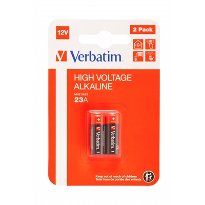Verbatim (49940) 23A (MN21/A23) Battery Alkaline 12V 2 Pack image 2