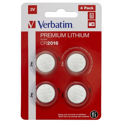 Verbatim (49531) CR2016 Battery Lithium 3V 4 Pack image 3