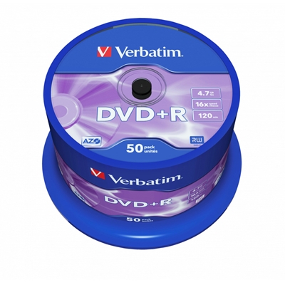 Verbatim (43550) DVD+R 16X 4.7GB 50 Pack Spindle Matt Silver image 2
