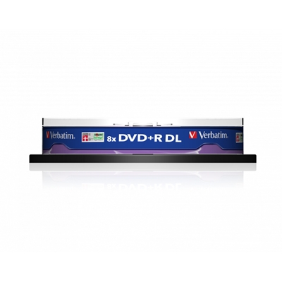 Verbatim (43666) DVD+R Double Layer 8.5GB 8X Matt Silver 10 Pack Spindle image 3