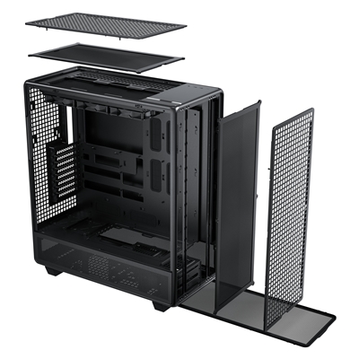 Antec 900 Full Tower PC Case, Tempered Glass Side Panel, E-ATX/ATX Support, High Airflow Design, USB 3.0 & USB-C, Black image 4