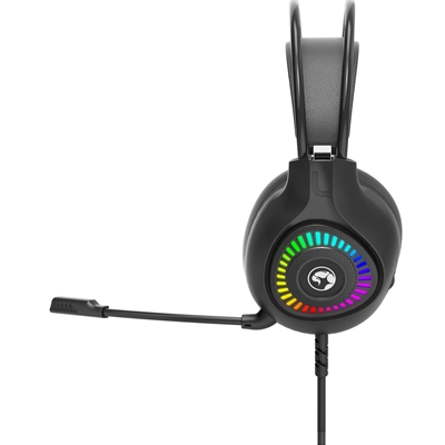 Marvo H8325 Akari 40 USB 2.0 Wired Gaming RGB Headset (Black) image 3