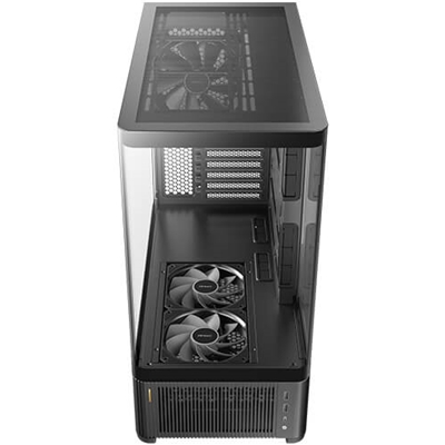 ANTEC Constellation C6 Air Mid-Tower Gaming PC Case - 2 x 120mm PWN Reverse fans, 1 x 140 PWN fan at rear, Curved Glass Desgin with 3-sided Tempered Glas, ATX/Micro-ATX/ITX image 3