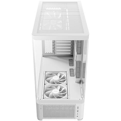ANTEC Constellation C6 AirA Mid-Tower Gaming PC Case - 2 x 120mm PWN Reverse fans, 1 x 140 PWN fan at rear, Curved Glass Desgin with 3-sided Tempered Glas, ATX/Micro-ATX/ITX - White image 4