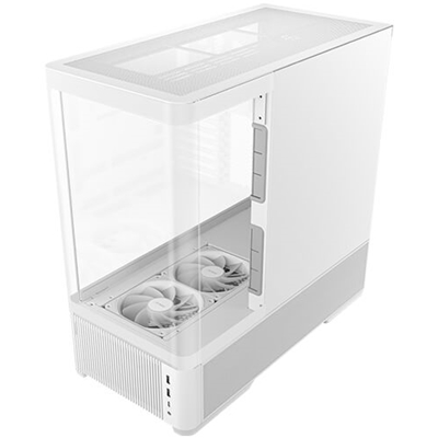 ANTEC Constellation C6 AirA Mid-Tower Gaming PC Case - 2 x 120mm PWN Reverse fans, 1 x 140 PWN fan at rear, Curved Glass Desgin with 3-sided Tempered Glas, ATX/Micro-ATX/ITX - White image 5
