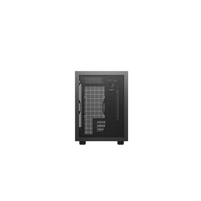DeepCool CH260 Micro-ATX Mini Tower PC Gaming Case, Wood, Tempered Glass Side Panel USB Type-C High Airflow Supports ATX PSU & RTX GPUs Black image 4