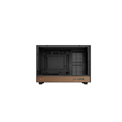 DeepCool CH260 Micro-ATX Mini Tower PC Gaming Case, Wood, Tempered Glass Side Panel USB Type-C High Airflow Supports ATX PSU & RTX GPUs Black image 5