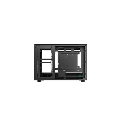 DeepCool CH260 Micro-ATX Mini Tower PC Gaming Case, Wood, Tempered Glass Side Panel USB Type-C High Airflow Supports ATX PSU & RTX GPUs Black image 6