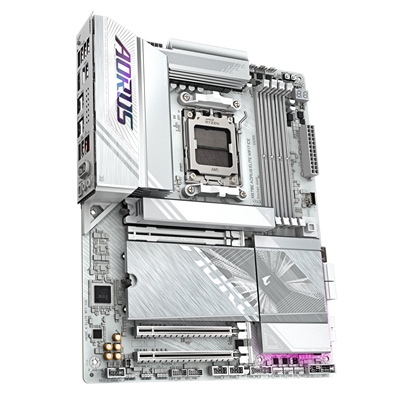 Gigabyte X870E AORUS ELITE WIFI7 ICE AMD AM5 Socket Motherboard, ATX, 4x DDR5 Slots, 4x M.2 Sockets, Fitted I/O Shield, 2.5GbE LAN, Wi-Fi 7, 1x HDMI Port / 2x USB-C (USB4) image 3
