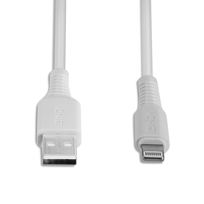 Lindy 31327 2m USB-A (M) 2.0 To Lightening (M) MFi Certified 480Mbps Cable - White image 5