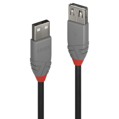 Lindy 36703 2m USB 2.0 Type A Extension Cable, Anthra Line image 2