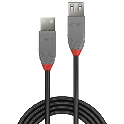 Lindy 36703 2m USB 2.0 Type A Extension Cable, Anthra Line image 3