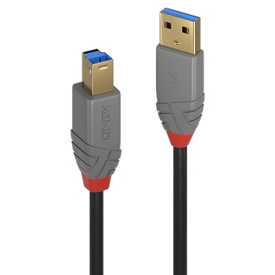 Lindy 36742 2m USB 3.2 Type A to Type B, Anthra Line image 2