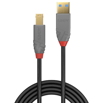 Lindy 36742 2m USB 3.2 Type A to Type B, Anthra Line image 3
