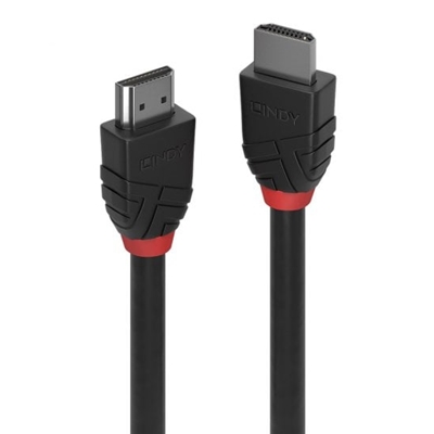 Lindy 36771 1M HDMI (M) 2.1 Ultra High Speed Black Line 7680x4320@60Hz Cable - Black image 2