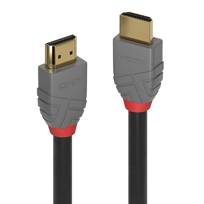 Lindy 36964 3m HDMI (M) 2.0 High Speed Anthra Line 4096x2160@60Hz Cable with Ethernet - Black image 2