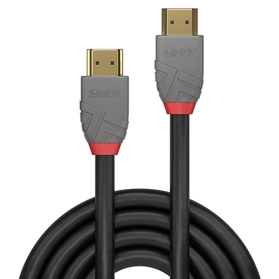 Lindy 36964 3m HDMI (M) 2.0 High Speed Anthra Line 4096x2160@60Hz Cable with Ethernet - Black image 3