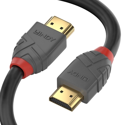 Lindy 36964 3m HDMI (M) 2.0 High Speed Anthra Line 4096x2160@60Hz Cable with Ethernet - Black image 4